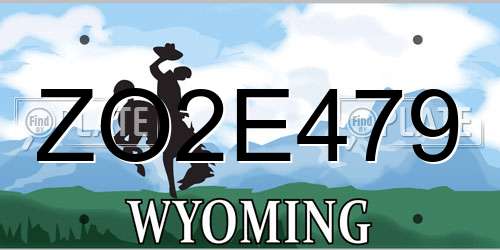 ZO2E479 Wyoming License Plate