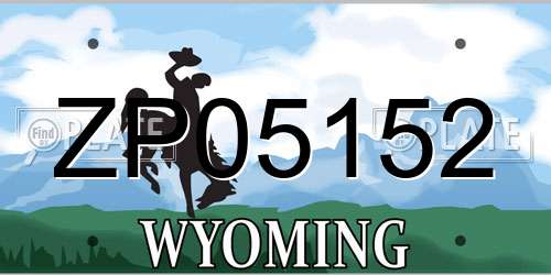 ZP05152 Wyoming License Plate