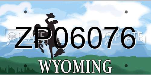 ZP06076 Wyoming License Plate
