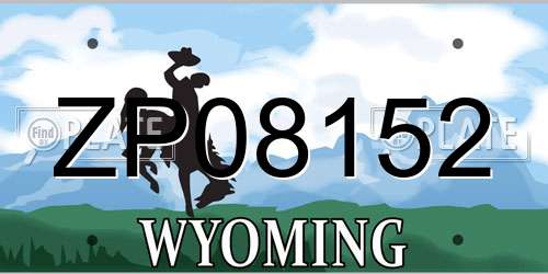 ZP08152 Wyoming License Plate