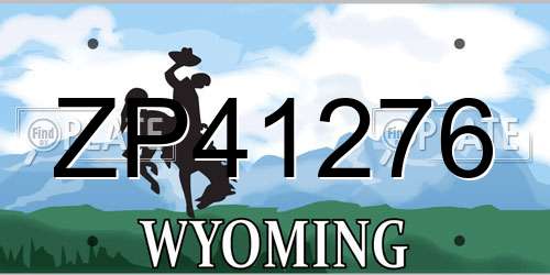 ZP41276 Wyoming License Plate