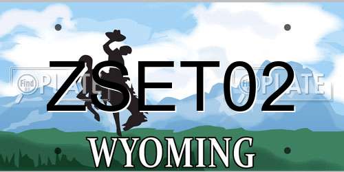 ZSET02 Wyoming License Plate