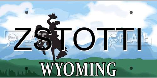 ZSTOTTI Wyoming License Plate
