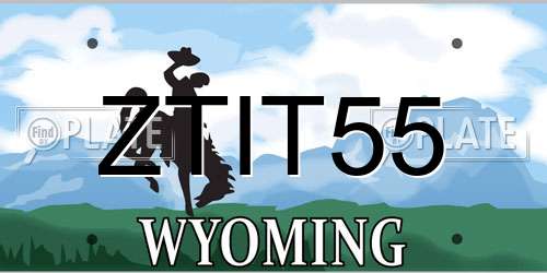 ZTIT55 Wyoming License Plate