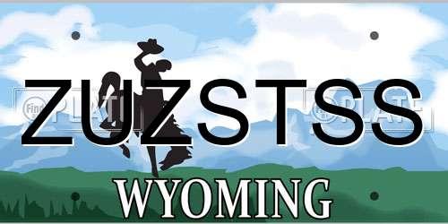 ZUZSTSS Wyoming License Plate
