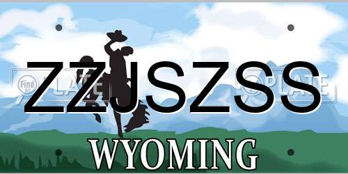 ZZJSZSS Wyoming License Plate