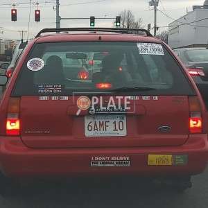 6AMF10 MA License Plate