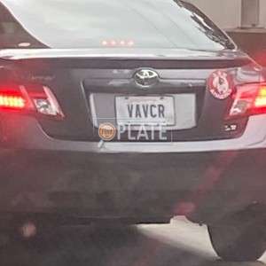 VAVCR LA License Plate