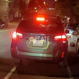 6ZZL492 CA License Plate