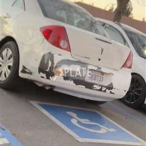 7NOB733 CA License Plate