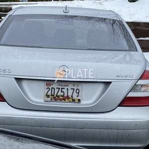 2DZ5179 MD License Plate