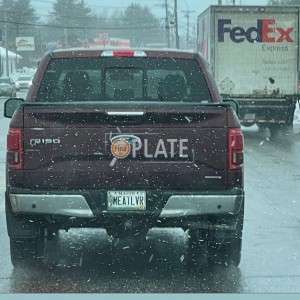MEATLVR ME License Plate