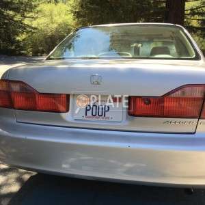 POOP CA License Plate