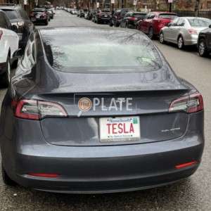 TESLA MA License Plate
