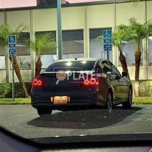 7YKU785 CA License Plate