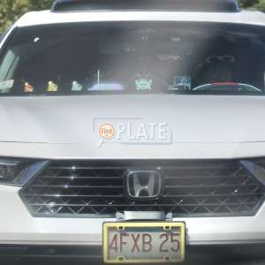 4FXB25 MA License Plate