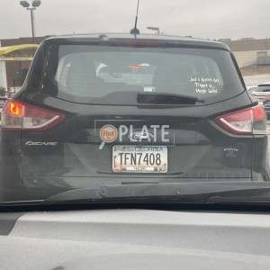 TFN7408 GA License Plate