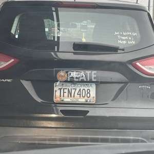TFN7408 GA License Plate