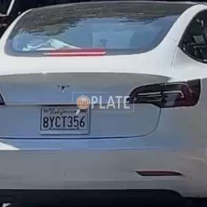 8YCT356 CA License Plate