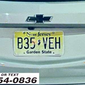 B35VEH NJ License Plate