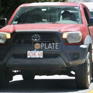 4ZHE60 MA License Plate