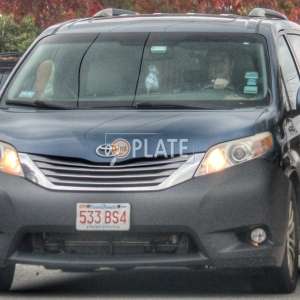533BS4 MA License Plate