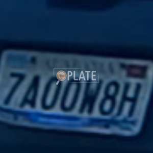 7A00W8H AL License Plate