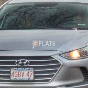 4GBV47 MA License Plate