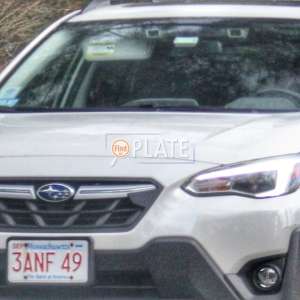 3ANF49 MA License Plate