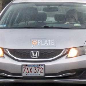 7AX372 MA License Plate