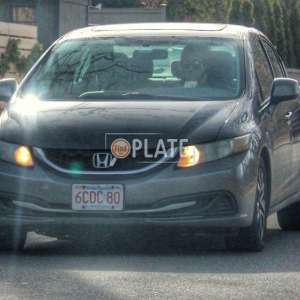 6CDC80 MA License Plate