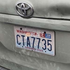 CTA7735 WA License Plate
