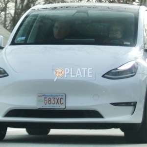 EV83XC MA License Plate