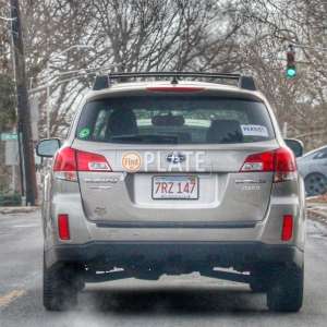 7RZ147 MA License Plate