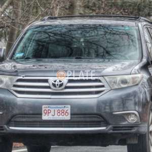 9PJ886 MA License Plate