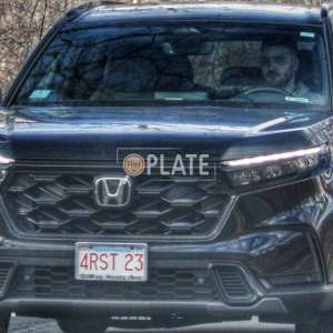 4RST23 MA License Plate