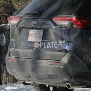 4PZX34 MA License Plate