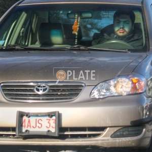 4AJS33 MA License Plate
