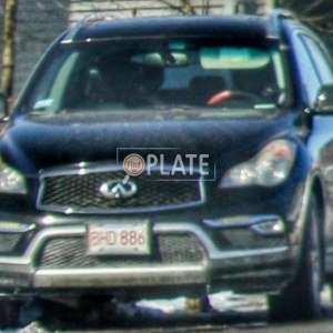 8HD886 MA License Plate