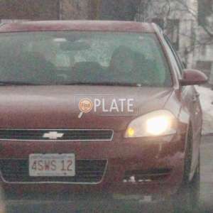 4SWS12 MA License Plate