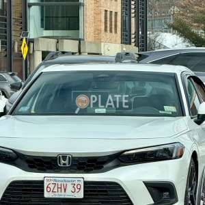 6ZHV39 MA License Plate