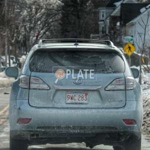9WC283 MA License Plate