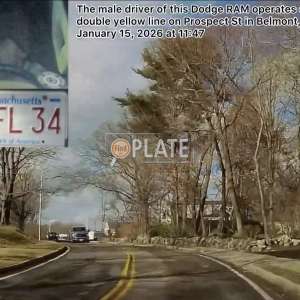 4HFL34 MA License Plate