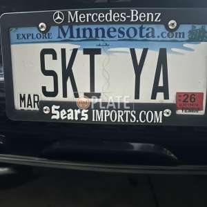 SKIYA MN License Plate