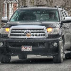 5ZVE73 MA License Plate