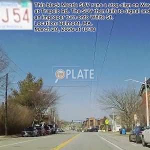 3BPJ54 MA License Plate
