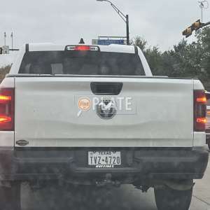 TVZ4720 TX License Plate
