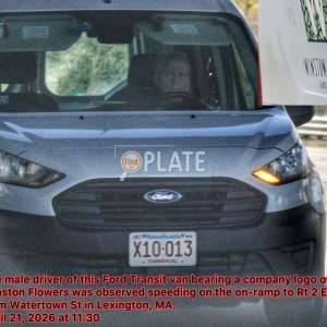 X10013 MA License Plate
