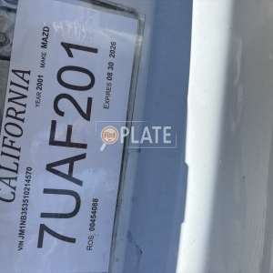 ROS CA License Plate